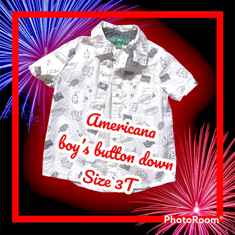 Dip Americana Boy’s Button Down Size 3T